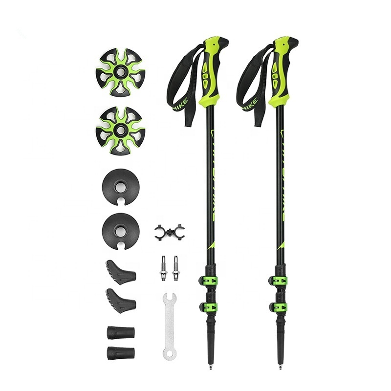 Factory Customized Lightweight Aluminum 7075 Telescope Hiking Stick Trekking Walking Poles