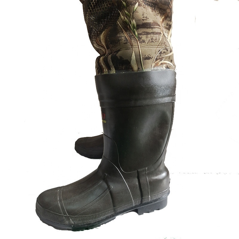 Customized Camouflage Neoprene 600g Thinsulate Boot One Piece Fishing Wader for Hunting