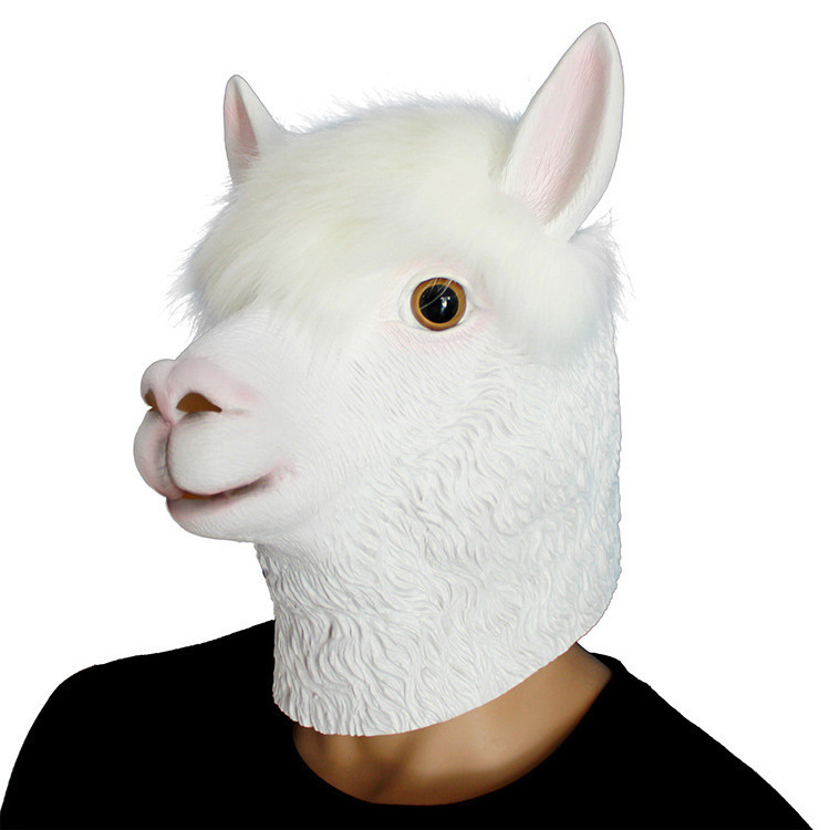 Sheep Animal Latex Mask Farmyard Rubber Goat Antelope Animal Mask Halloween Costume Masquerade Party Cosplay