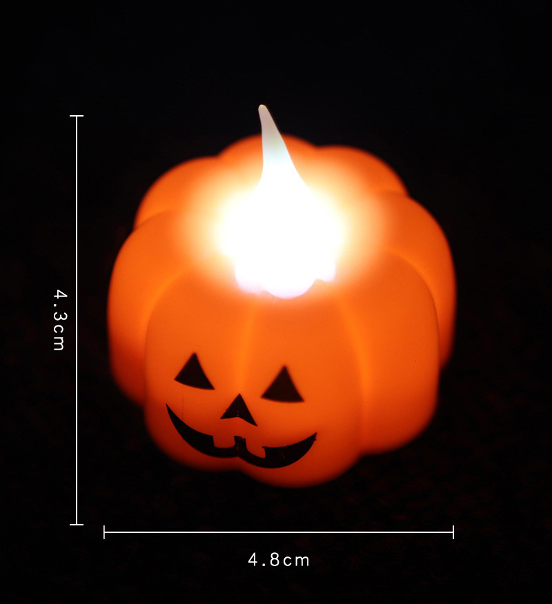 3D Pumpkin Flameless Candles Battery Operated Realistic LED Tea Light Candles Unscented Warm White LED Flickering for Halloween