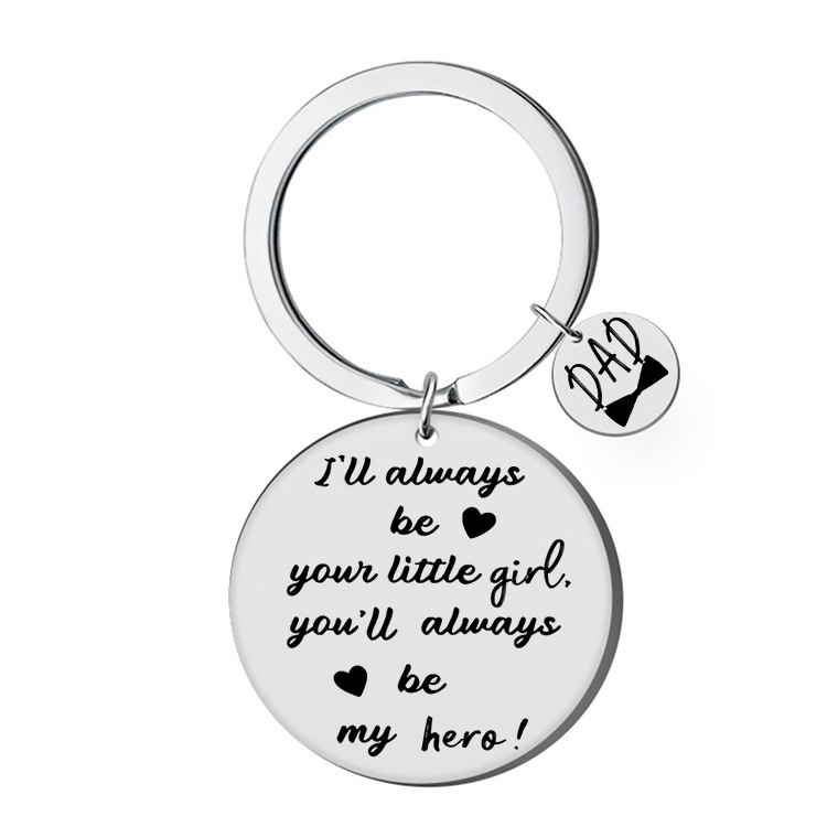 Chic Keyring Unforgettable Father's and Mother's Day Gift Custom Engraved Stainless Steel