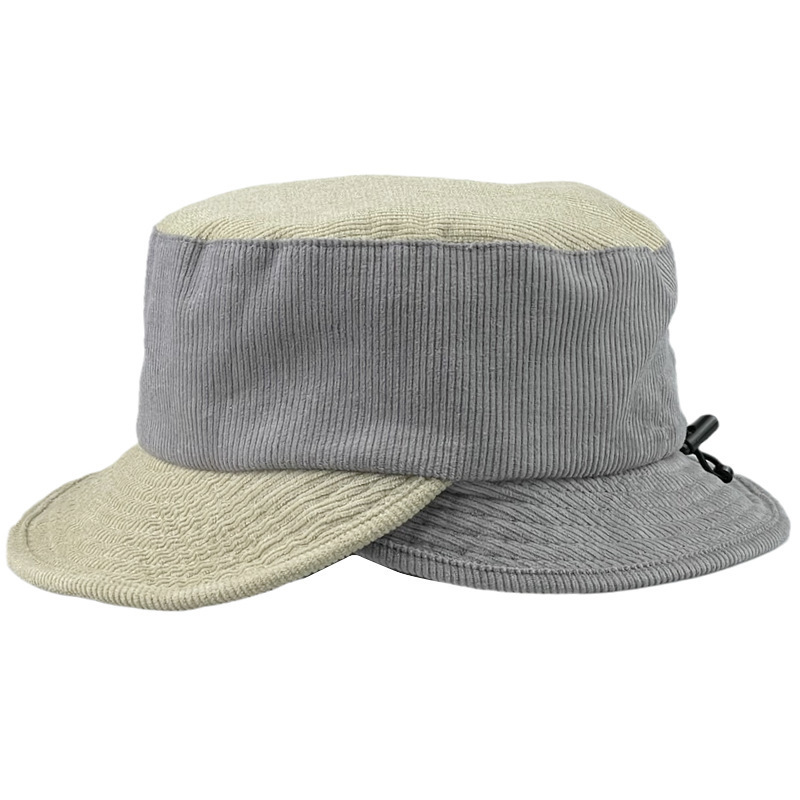 Japanese Style Men's and Women's Outdoor Mountaineering Foldable Sun Protection Sunshade Corduroy Bucket Hat