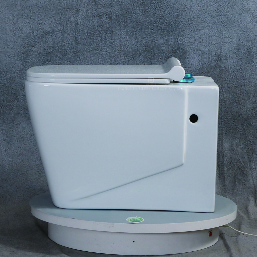 China Sanitary Ware Hotel Bathroom P-trap Rimless Wall Mounted Wc White Ceramic Square Hanging Toilet Bowl