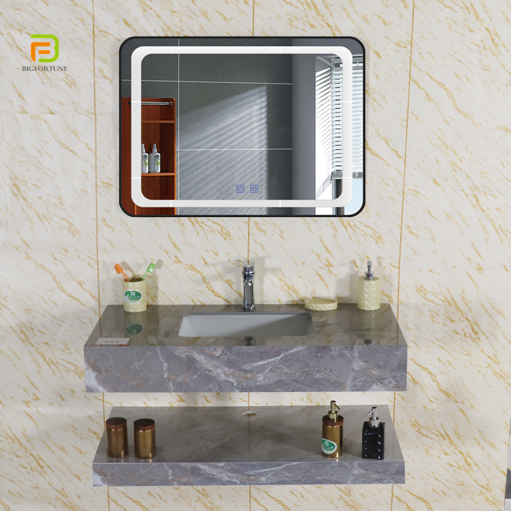 European Style Wholesale Vanities Modern Wall Mount Led Mirror Cabinet Luxury Bathroom Vanity