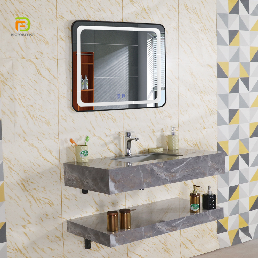 European Style Wholesale Vanities Modern Wall Mount Led Mirror Cabinet Luxury Bathroom Vanity