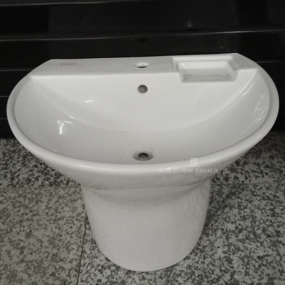 Economic Price Sanitary Ware Wash Hung One Piece Ceram Wash Basin Round