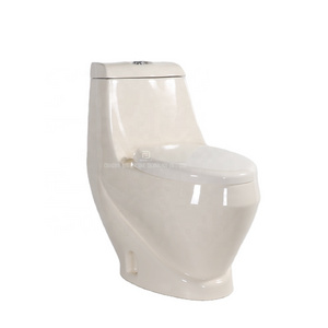 Chaozhou Factory Ceramic Water Closet One Piece Toilets Cheap Price Ivory Color Toilet Bowl