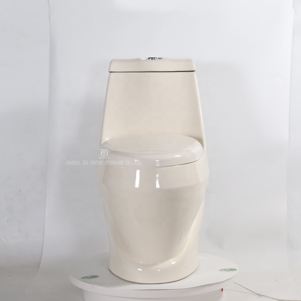 Chaozhou Factory Ceramic Water Closet One Piece Toilets Cheap Price Ivory Color Toilet Bowl