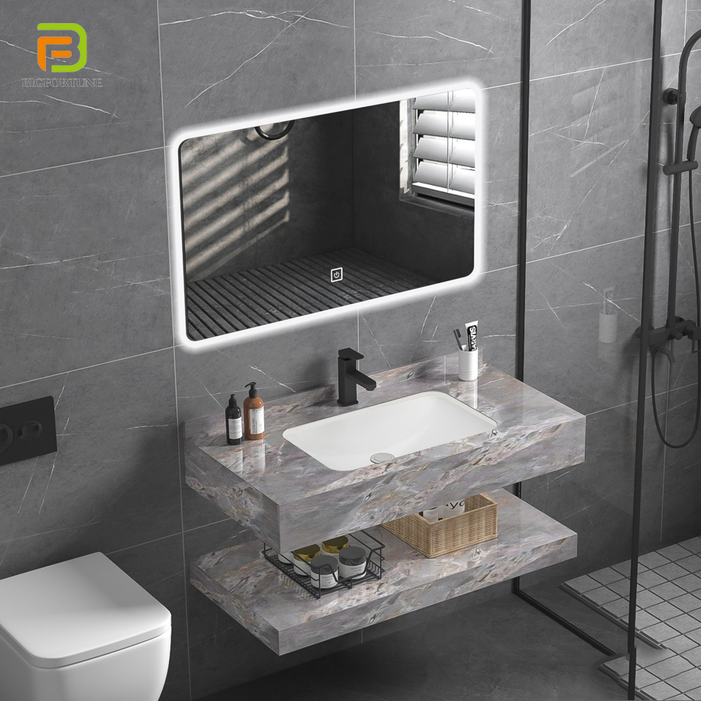 European Style Wholesale Vanities Modern Wall Mount Led Mirror Cabinet Luxury Bathroom Vanity