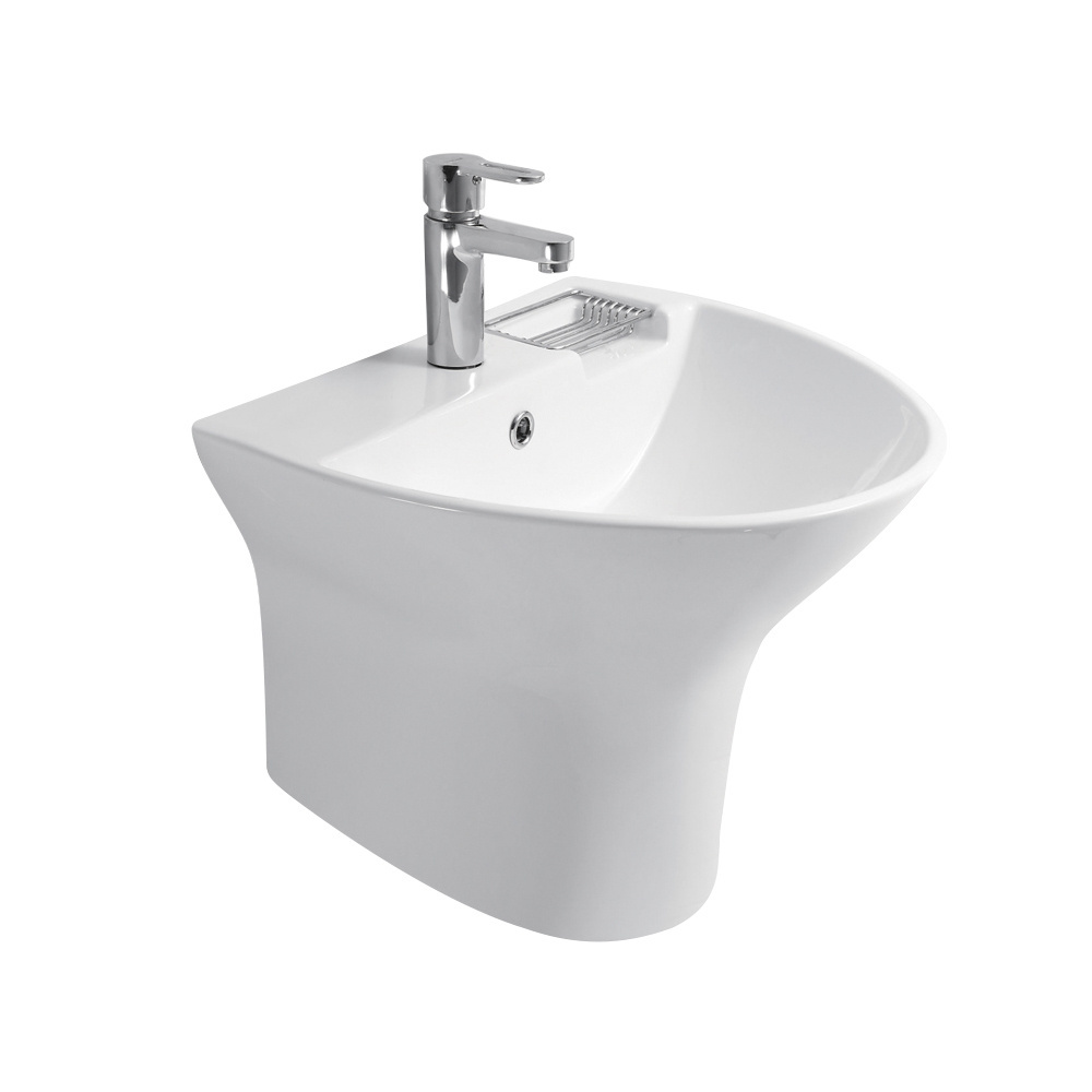 Economic Price Sanitary Ware Wash Hung One Piece Ceram Wash Basin Round