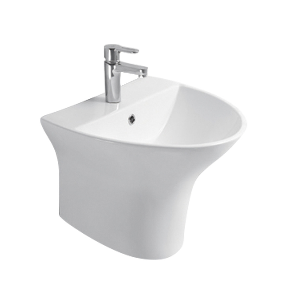 Economic Price Sanitary Ware Wash Hung One Piece Ceram Wash Basin Round