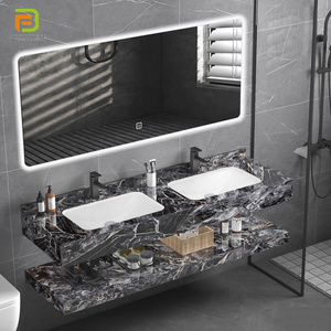 Euro Style Floating Vanities Marble Customized Wash Basin Cabinet Set Bathroom Furniture Vanity