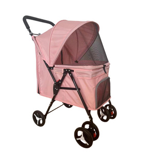 pet stroller cheap foldable pet carriage lightweight travel pet cart