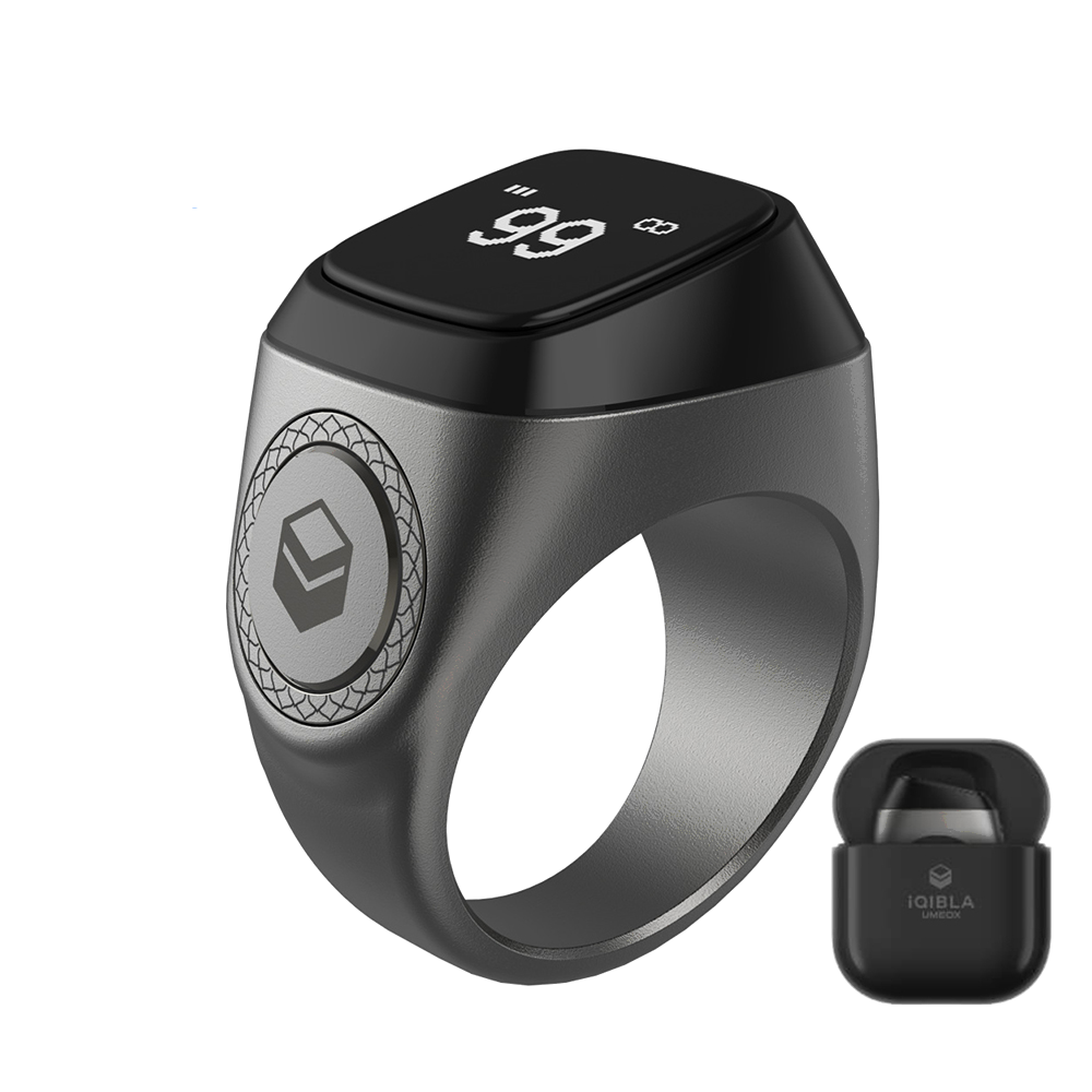 Electronic Iqibla Tasbih Smart Ring for islamic Muslim with  Counter ZIKR RING  Digital Display  Prayer and Chant