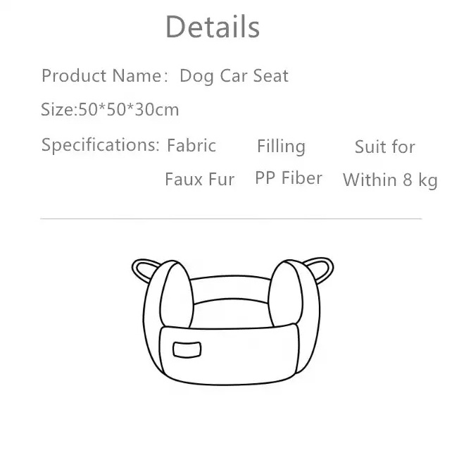 2023 Wholesale Custom Logo Luxury Dog Car Seat Portable Dog Travel Bed Pet Carrier Bag with Removable & Washable cover