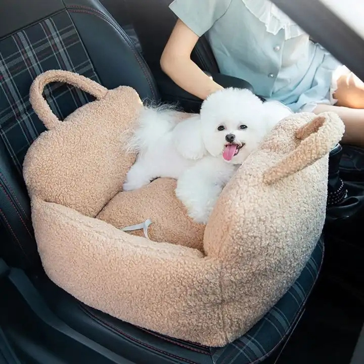 2023 Wholesale Custom Logo Luxury Dog Car Seat Portable Dog Travel Bed Pet Carrier Bag with Removable & Washable cover