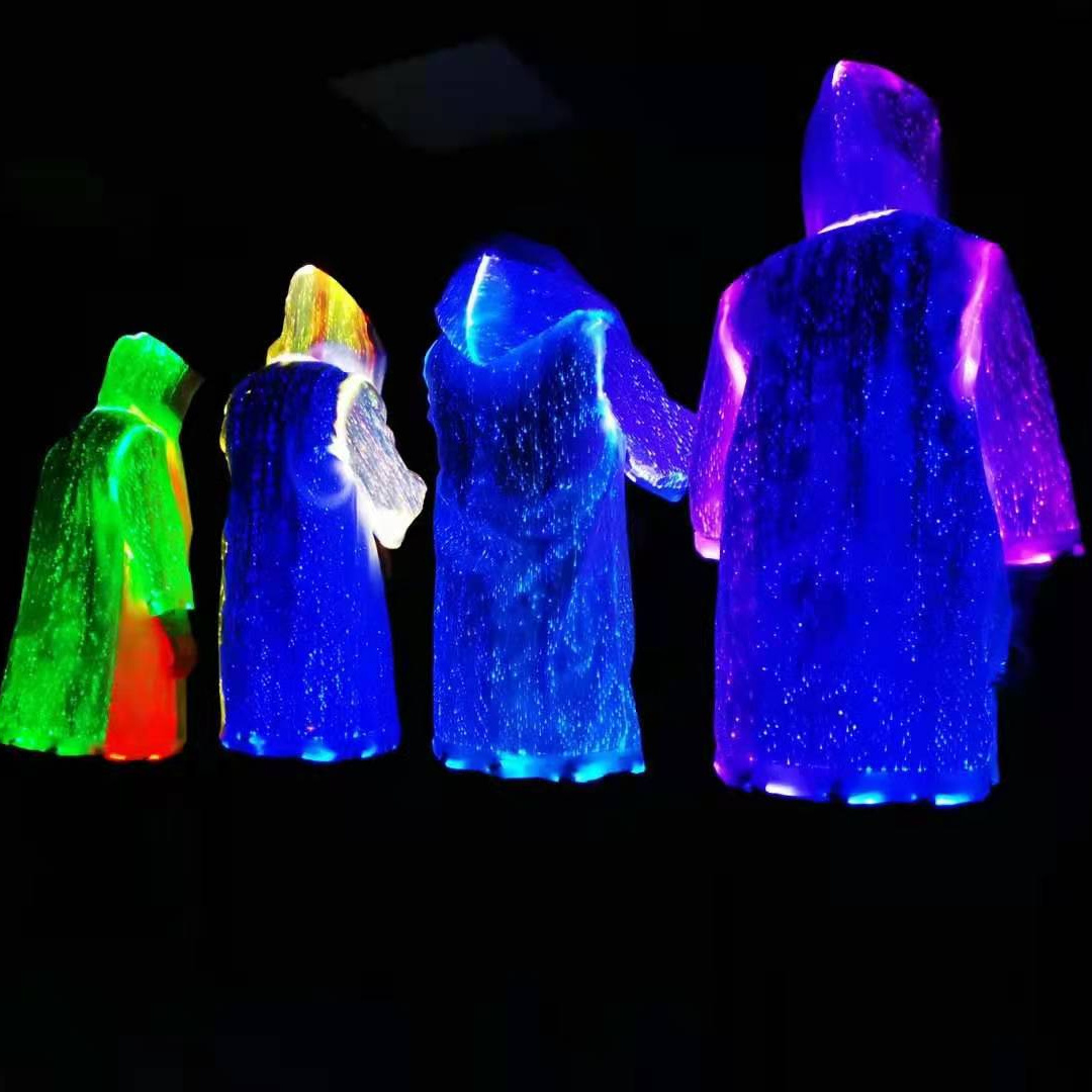 Bar special clothes performance clothing fiber optic LED Light weight Hoodie