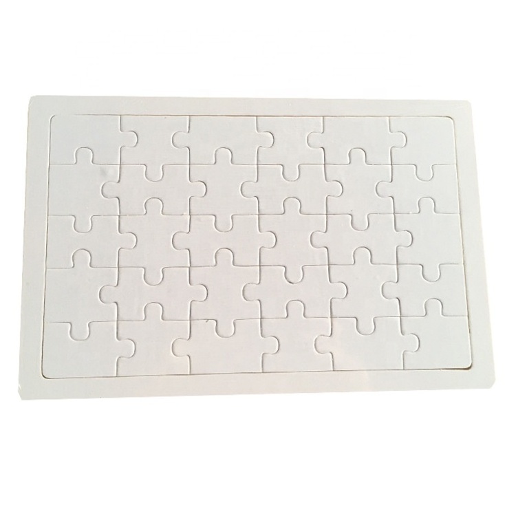 High Quality Custom Wooden MDF Jigsaw Puzzle A4 A5 Blank Sublimation Wood Puzzle Game Children Adult