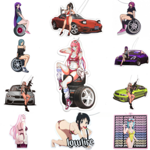 Wholesale Custom Logo Design Sexy Girl Paper Air Freshener Diffuser Car Hanging Card