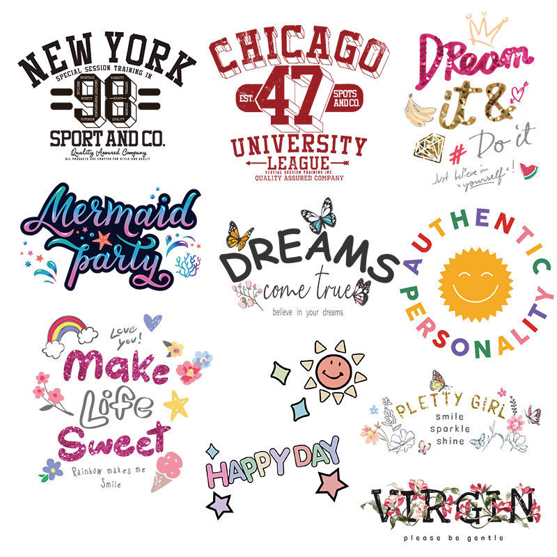 Letter LOVE Iron On Heat Transfer Vinyl Stickers DIY Backpacks Families Clothing Hat Decoration Sublimation Vinyl Heat Transfer