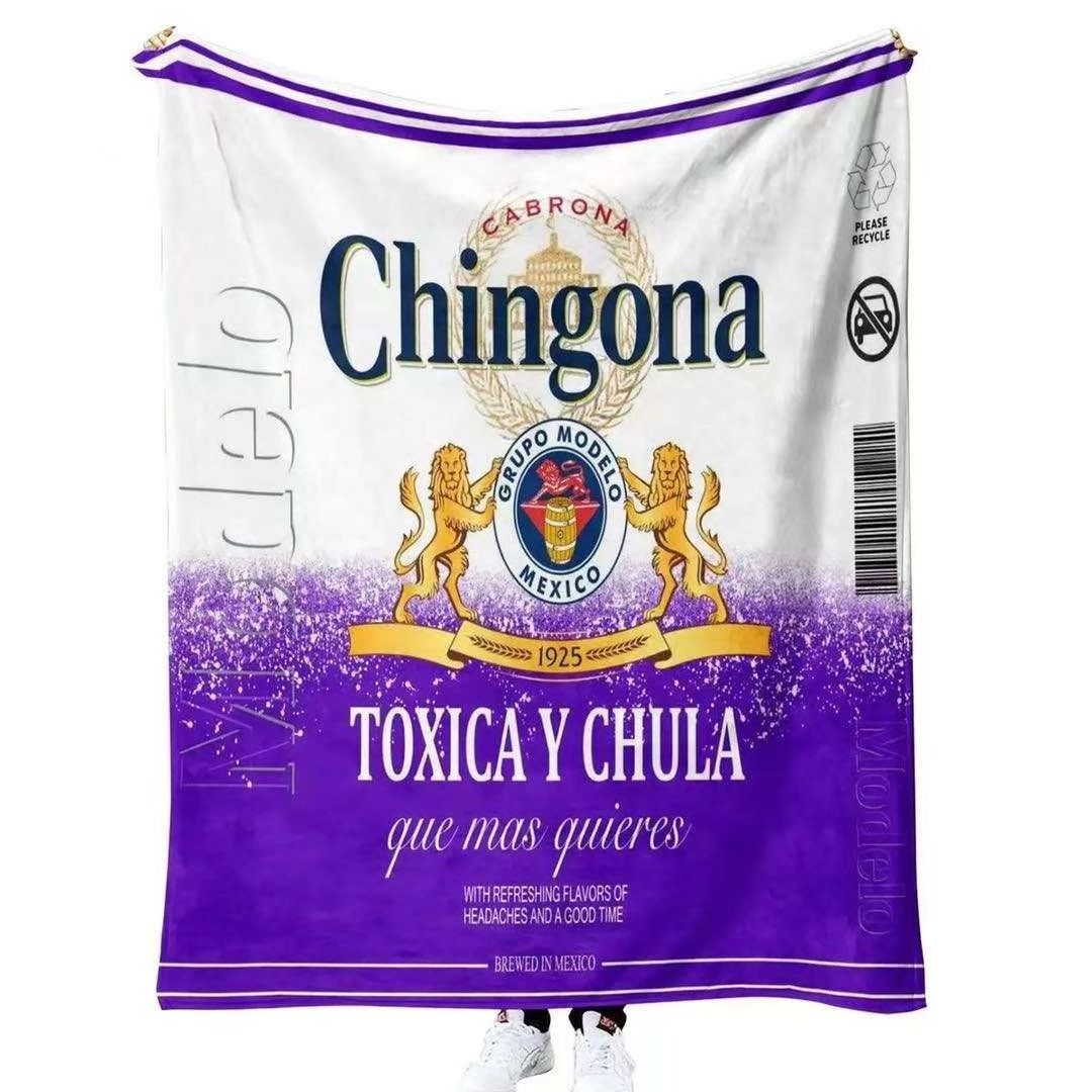 Custom printed polyester fleece luxury throw blanket chingona blanket karol g blankets