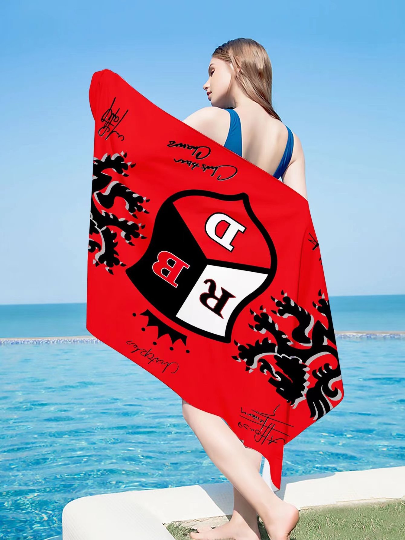 Custom RBD beach towels with logo custom print luxury beach towel