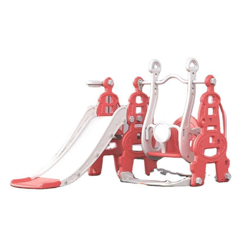 good quality cheap price plastic Slide With Swing Set Toys combination   for baby playground equipment