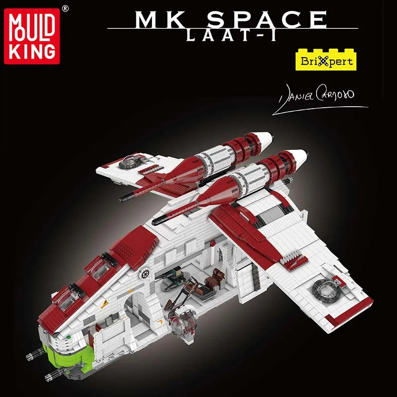 Mould King 21066 Star Series Republic Gunship Interstellar LAAT-I Air Plane War Diy Building Blocks Toys