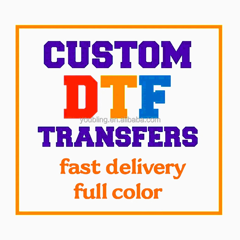 Wholesale Custom Typical Brand LOGO DTF Gang Sheet Transfer Ready to Press Transfer DTF Print For Shirt Heat Transfer Stickers