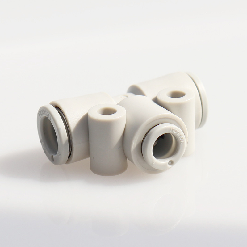 Smc type YBL KQ2T seriesT type three way Variable diameter & equal diameter quick connector plastic air tube connector fittings