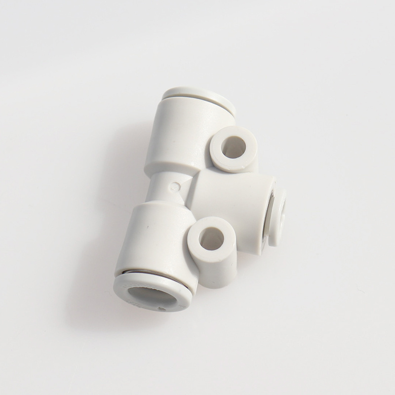 Smc type YBL KQ2T seriesT type three way Variable diameter & equal diameter quick connector plastic air tube connector fittings