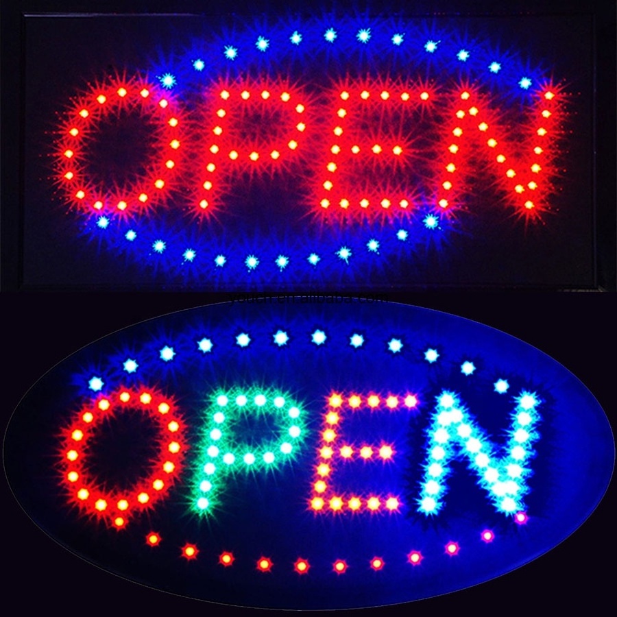 Factory Low Price Led Neon Lights Signs Wholesale Acrylic Led Sign Board Custom Digital Led Open Sign Display