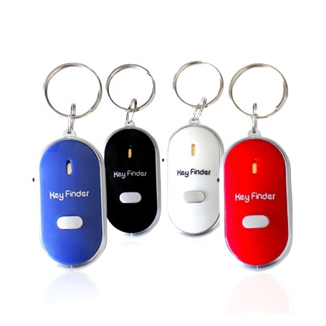 Custom logo print LED light just whistle key finder  keychain or key ring for promotional gifts