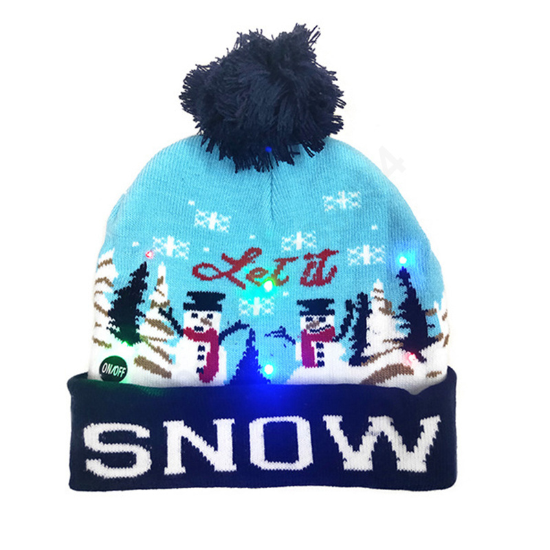 Winter Knitted Hat Xmas Festival Hat Jacquard Christmas Hat Beanies