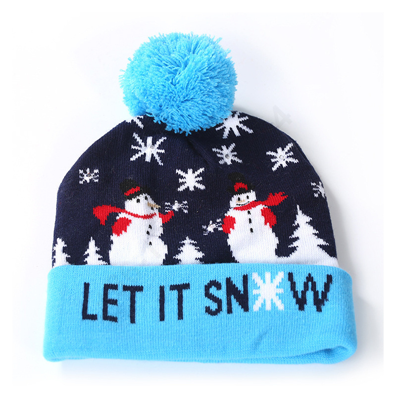 Winter Knitted Hat Xmas Festival Hat Jacquard Christmas Hat Beanies