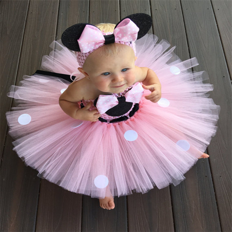 New style baby birthday dress 1 2 3 years infants clothes dress romper +tutu skirts 2pcs baby girl 1 year birthday dresses