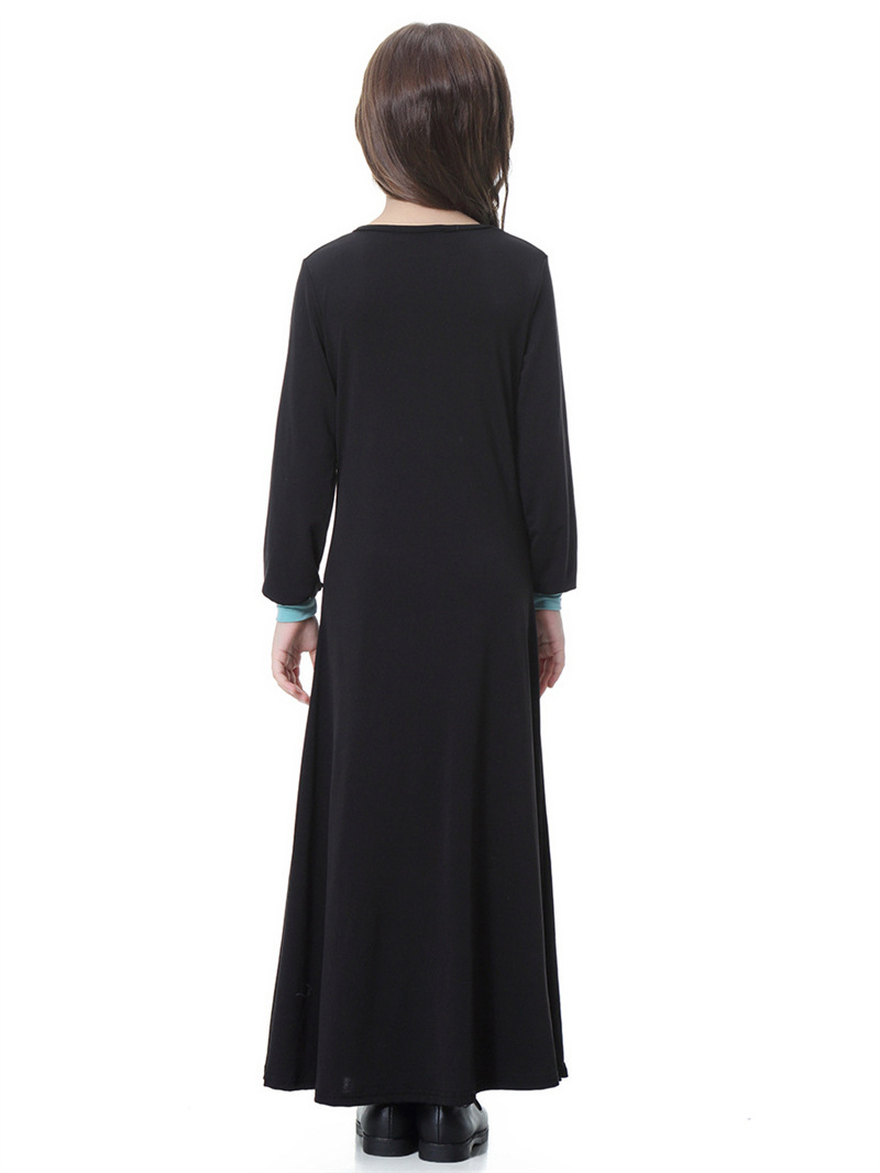 Wholesale Middle Eastern Children Muslim Clothes Dress Girls Islamic Thobe Kids Abaya Clothing Dresses