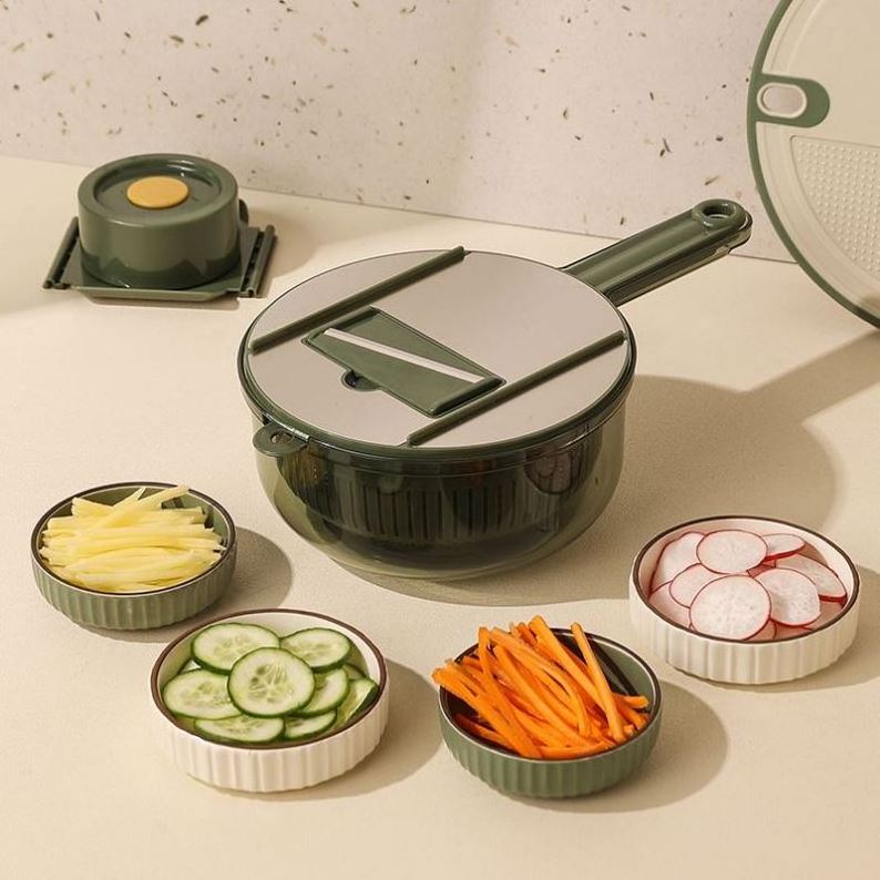 Hot Selling Multifunctional Adjustable Vegetable Cutter Chopper Vegetable Slicer With Bowl