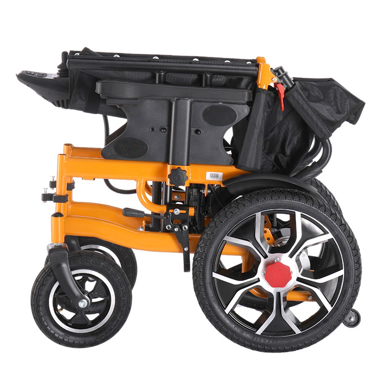 Active Ramp Brake Sports Wheelchair Noise Reduction Brushless Motor Onekey Foldable Disabled Power Electric Wheelchair