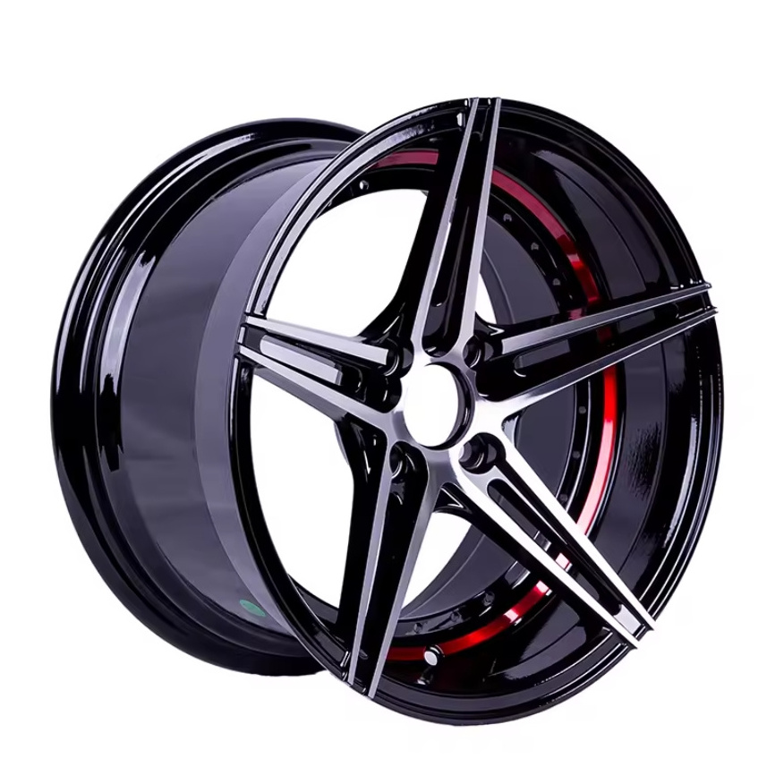 YXQ  Concave Undercut Alloy Wheels 15 inch pcd 4x100 5x100 Rims 4 hole 5 hole