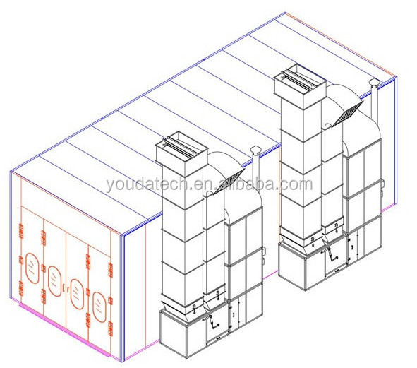 15M spray booth Industrial painting spray booth