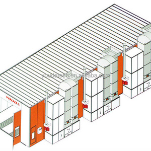 Automotive paint spray booth, large equipment bus truck spray booth