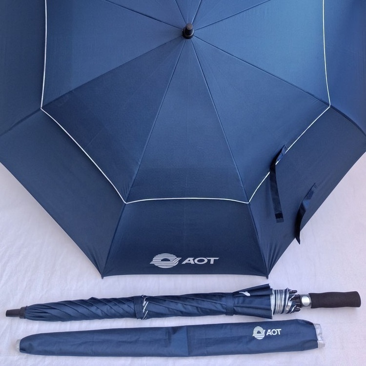 Vented  Uv Protection Pongee Golf Umbrella 30 Inch