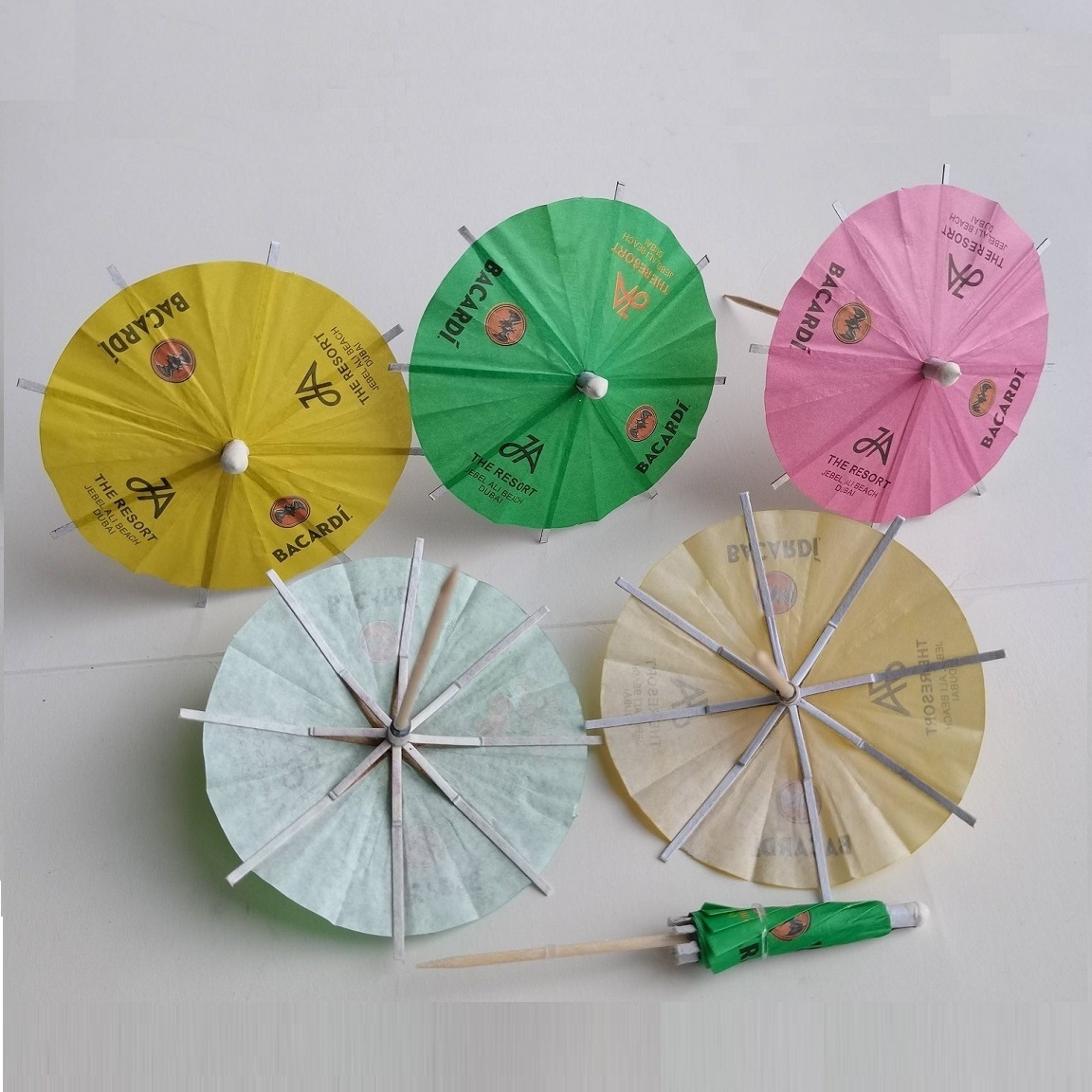 Customized printing toothpick cocktail umbrellas disposable for party used on cup or food