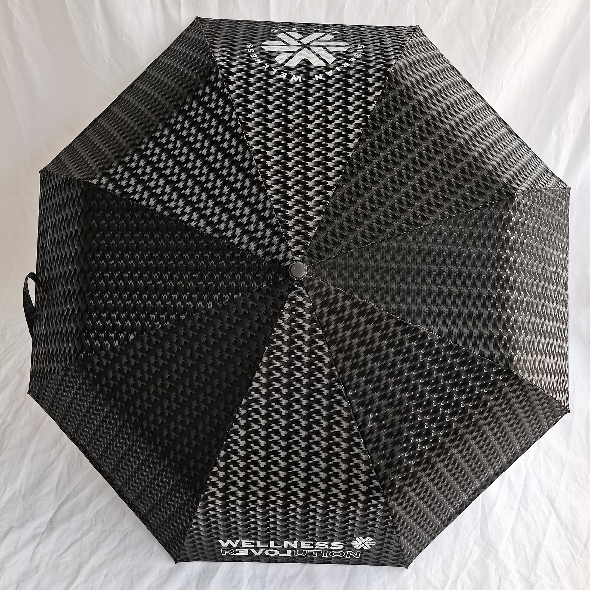 Silver Printing Special 3D Shinning umbrella fabric with automatic open automatic close function three folding umbrella