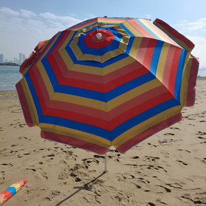 Tommy Bahama similar beach umbrellas with tilt and sand anchor base and UV coating fabric