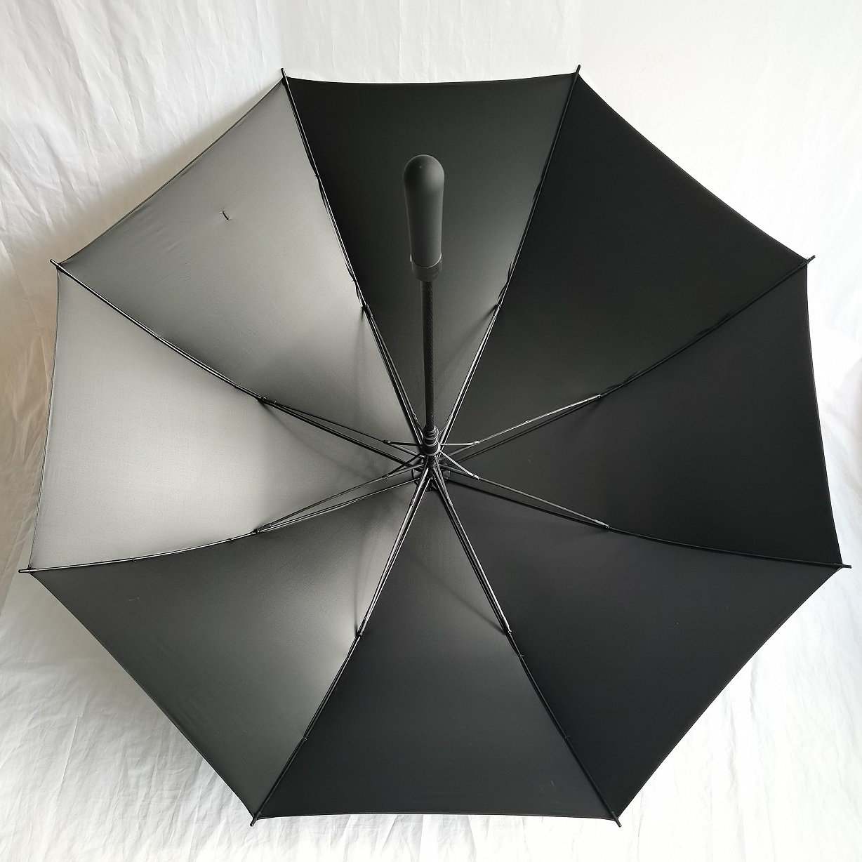 BLACK UV coating fabric auto open golf umbrella with customized printing logo