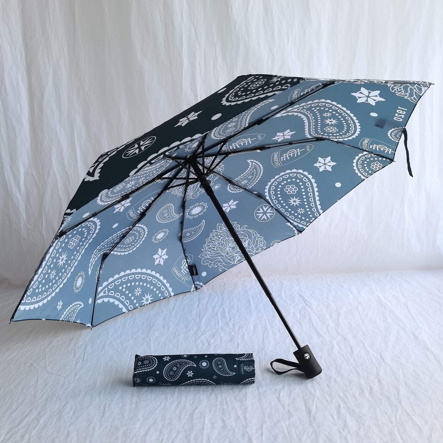 Full  printing  full auto open and auto close three folding umbrella