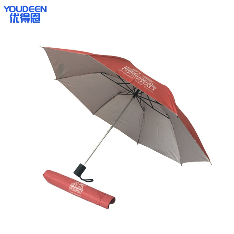 Promotional Double Layer Big Uv Two Folding Umbrella With Manual Open