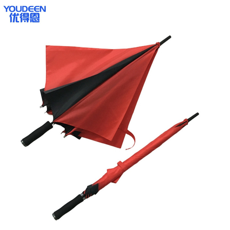 Promotion Large Square Rain Straight Long Umbrella With Auto Open Function EVA Handle